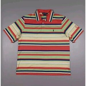 Polo Ralph Lauren Shirt Mens‎ L Multi-Color Short Sleeve Golf Athletic Fit AJGA